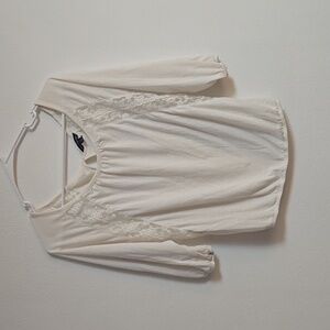 American Eagle white lace blouse Small